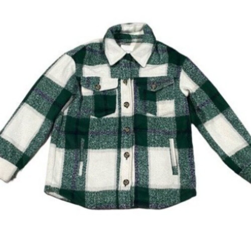 Avec Les Filles Green Cream Purple Fleece Jacket